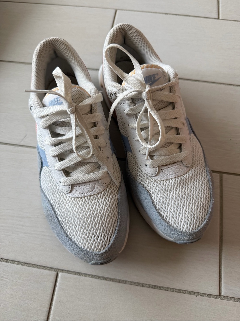 Nike Women’s Sneakers White with Light Blue and Gray Accents
